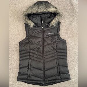 Columbia Women’s Insulated Vest with Omni-Shield & Removable Faux Fur Trim Hood